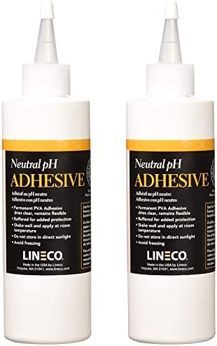 Lineco Neutral pH Adhesive, Acid Free All-Purpose Glue, White, 8 OZ, 2 Pack