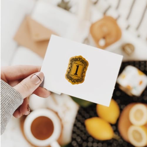 PH PandaHall Number Clear Stamps, Retro Frame Rubber Stamps Letter Transparent Seal Stamp Number with Vinatge Frame Silicone Stamp for Card Making Photo Album DIY Scrapbooking, 6.3x4.3inch/16x11cm