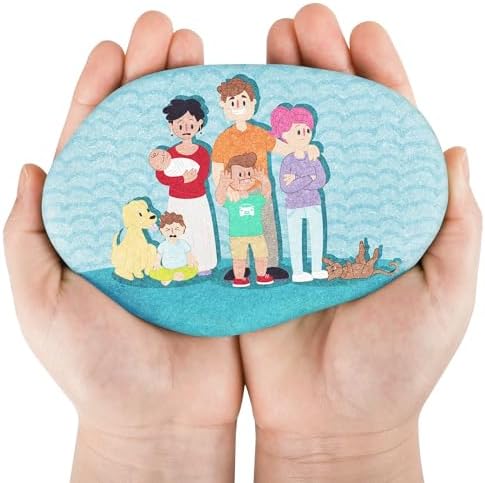 River Rocks for Painting 10 Pcs Extra Large 4.7-6.3 Inch Flat Smooth Painting Stones Craft Rock to Paint for Kids Crafts Painting Bulk