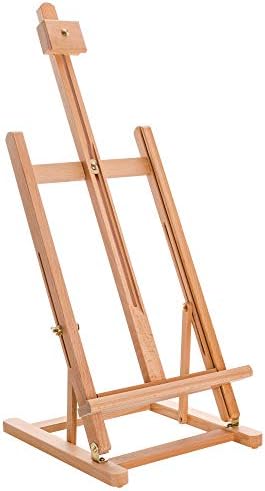 U.S. Art Supply 38" High Wooden H-Frame Studio Tabletop Easel for Painting