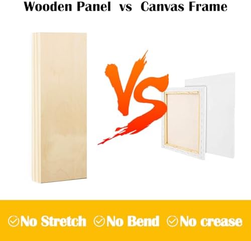 Falling in Art 2 Pack 4x12'' Unfinished Gallery Birch Wood Canvas Panels