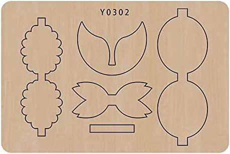 Elegant Bowknot Cutting Dies for DIY Crafts - Wood Board and Alloy Steel Blade Beautiful Bowknot Making Template (Y0302 Wood)