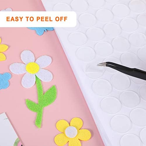 Zonon 500 Pcs Double Sided Adhesive Dots Clear Glue Point Tape Stickers Balloon Glue Round Mini No Traces Adhesive Sticker Dot Sticker for Classroom Decor Craft DIY Office (0.79 Inch/ 20 mm)