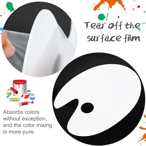 Hulameda 2Pcs Acrylic Paint Palette with Thumb Hole for Adults or Kids