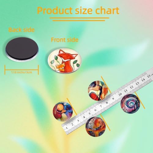 16Pcs DIY Glass Fridge Magnet Kit 1.18in, Cabochons for Fridge Whiteboard
