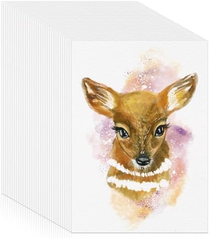 120 Sheets Watercolor Paper, 2.5 x 3.5 in, 140 Lb/300 GSM, White