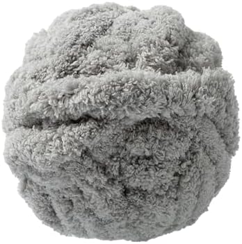Loops & Threads Fluffy Chenille Yarn - Yarn for Knitting, Crochet, Weaving, and Arts & Crafts - Gray, Polyester, 10.58 oz