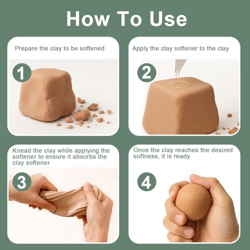 1DFAUL 120ml Polymer Clay Softener, Restore Clay Flexibility | Increase Ductility & Strong Adhesion, for Ceramic Artists, Crafts, and DIY Projects