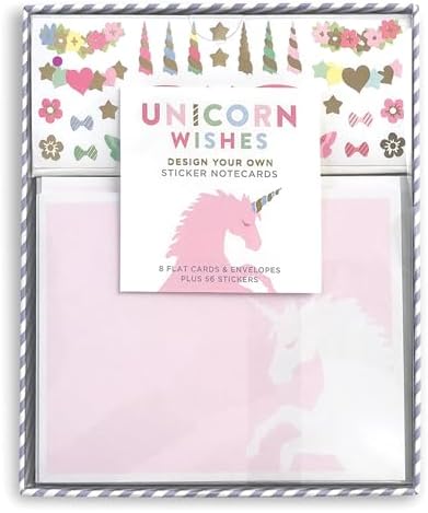 Mrs. Grossman's Design Your Own Sticker Notecards, Unicorn Wishes