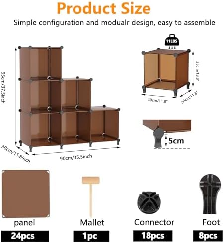 AWTATOS Closet Organizer, 6 Cube Storage Organizer, Closet Storage Shelves