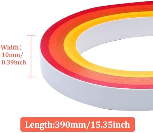 Auvotuis 10mm Width Quilling Paper Strips 40 Colors 900 Strips, Length 39cm