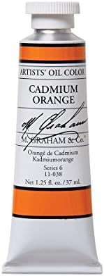 M. Graham Artist Oil Paint Cadmium Orange 1.25oz/37ml Tube