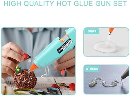 Hot Glue Gun Kit Mini: Mini Hot Glue Guns Kit with 20 Sticks Melt Glue Gun Craft for Kids School DIY Arts Home Quick Repairs Multi-application 2 Pack