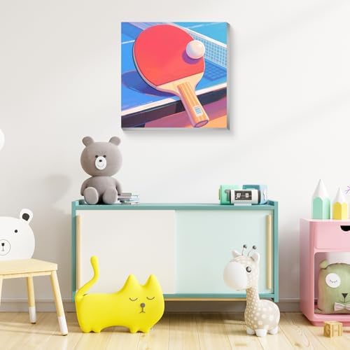 Reivworl Table Paint by Numbers Kit for Kids with Frame 8×8 inch