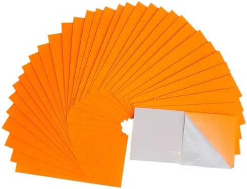 Jtnohx Self Adhesive Felt Sheets Adhesive Backed Felt Fabric Orange 33Pcs