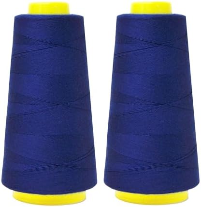 Mandala Crafts Blue Mercerized Cotton Thread Cones for Sewing Quilting