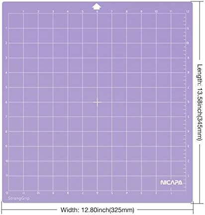 Cutting Mat for Silhouette Cameo 3/2/1 Strong-Grip,12x12 inch 3pack) Adhesive&Sticky Non-Slip Flexible Square Gridded Purple Cut Mats Replacement Accessories Set matts Vinyl Craft Sewing