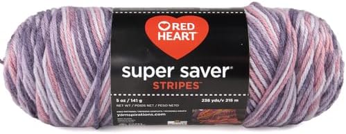 Craft County Size 4 (Medium) 100% Acrylic Fiber Yarn – Variety of Color and Pattern Options – Great for Crochet, Knitting, and Weaving (Berry Mix)