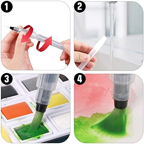 UPINS 12 Piece Water Color Brush Pen Set for Watercolor Paint Markers