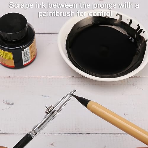 Ruling Pen for Masking Fluid, Cross Hinged Ruling Pen for Cartography, Calligraphy, Fine Line Drawing, Suitable for Use with Masking Fluid, Drawing Ink, Indian Ink and Gouache