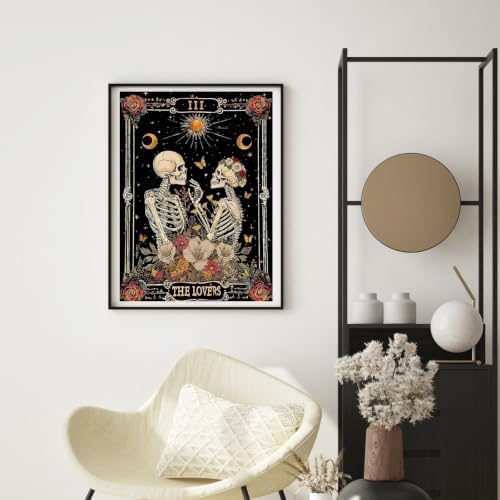 WUDWL Paint by Numbers Kit for Adults Framed Canvas, with Wooden Easel