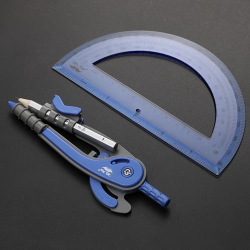 Mr. Pen- Geometry Compass and Protractor Set, 6 Inch Compass