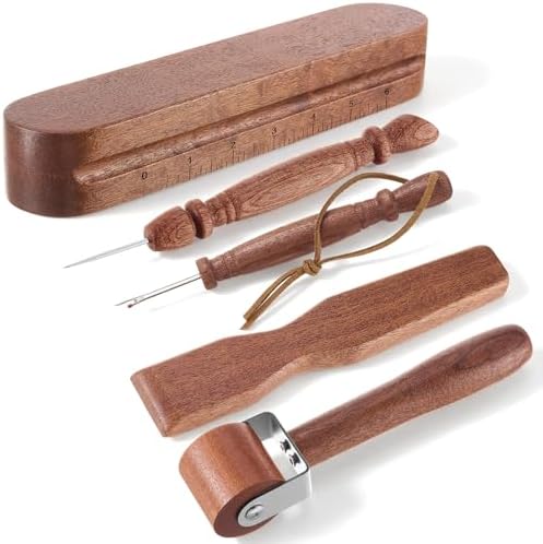 AceOrbit 5 Pcs Wooden Clapper Sewing Quilting Tool Set, Complete Set