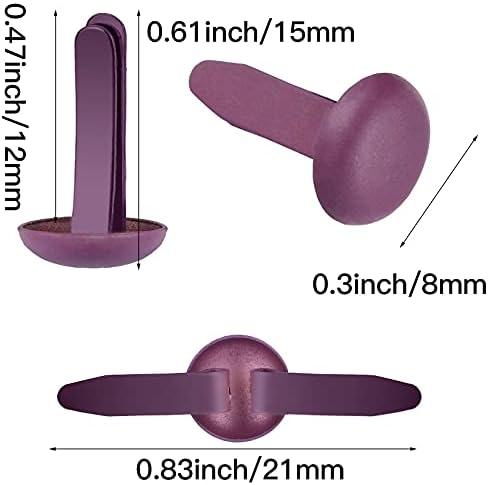 Hotop 500 Pcs Brad for Paper Crafts Metal Paper Fasteners,Multicolored