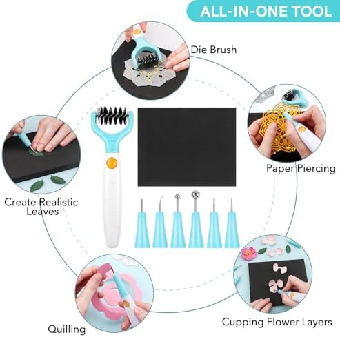 CYFUN DESIGN All-in-One Paper Sculpting Tool Kit & Die Brush for Card Making & Scrapbooking