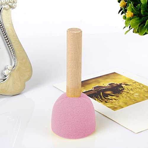 WAFJAMF 40 Pcs Round Sponges Brush Set 4 Sizes DIY Painting Tools Pink