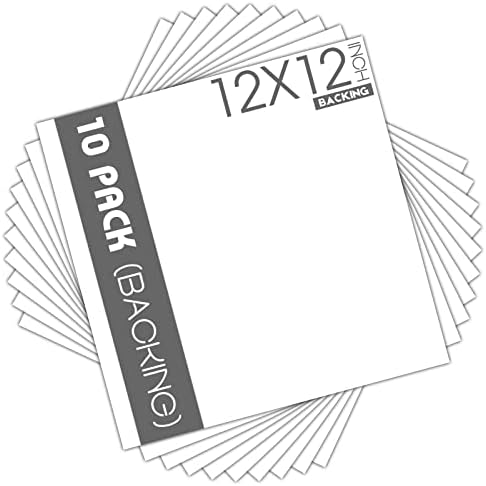 Mat Board Center 12x12 Backing Boards, 10 Pack White Backboards for Frames
