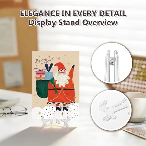 artliving 3inch Clear Plastic Easels or Stand/Plate Holders to Display Pictures or Other Items at Weddings, Home Decoration, Birthdays, Tables (12 Pack)
