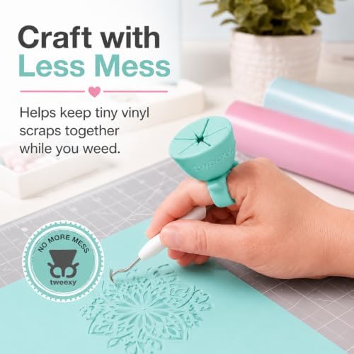 tweexy Wearable Vinyl Weeding Scrap Collector Ring for HTV Crafts – Mint