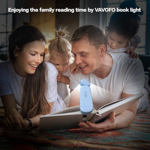 VAVOFO USB Rechargeable Book Light, Bookmark Clip on LED Reading Light