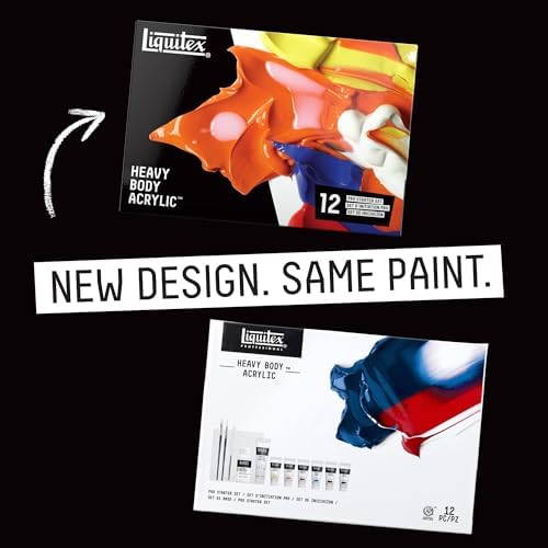 Liquitex Professional Heavy Body Acrylic Paint Starter Set, Set of 12, Blue,Orange