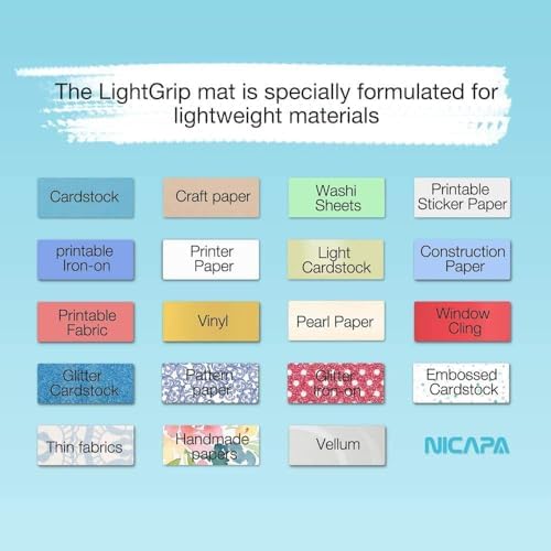 Light Grip Cutting Mat for Cricut Maker 3/Maker/Explore 3/Air 2/Air/One (12x24 inch,3 Mats) Light Adhesive Sticky Blue Quilting Replacement Cut Mats