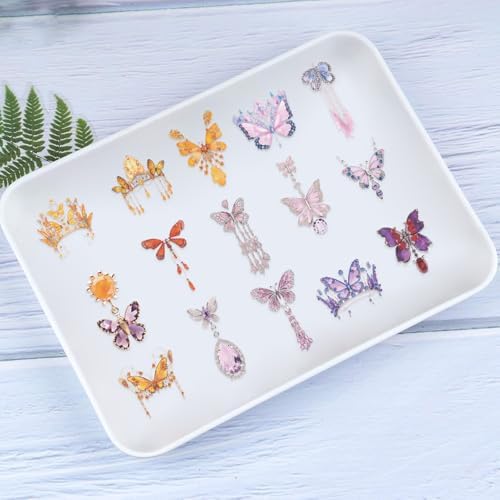 50Pcs Gem Butterfly Scrapbook Stickers – Crystal Butterfly Clear Stickers for Journaling, Scrapbooking, Laptop, Art Crafts
