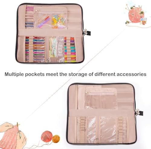 MYBAGZING Knitting Needles & Crochet Hook Case - Empty (up to 14 Inches) - Knitting & Crochet Accessories Organizer