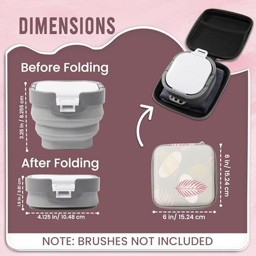 Airtight Watercolor Palette with Lid - Set of 5 Paint Brush Holder Cup with Paint Palette | Acrylic Paint Palette | Paint Brush Cleaner Cup | Painting Accessories | Painting Palette Gifts for Artists