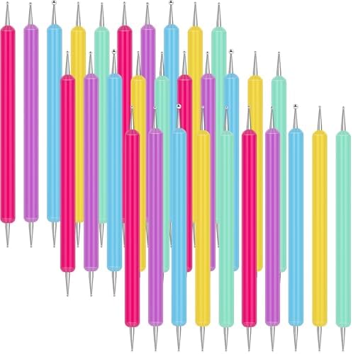 Ashmacdo 20 Pcs Dotting Tools for Painting,Ball Embossing Tool Tracing Stylus for Transfer Paper Drawing Nail Art