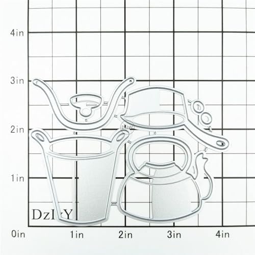 Kitchen Utensils Kettles Metal Cutting Dies for Card Making