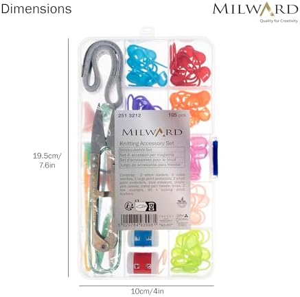 Milward Knitting Accessories, Assorted, 2 x 10 x 19.5cm