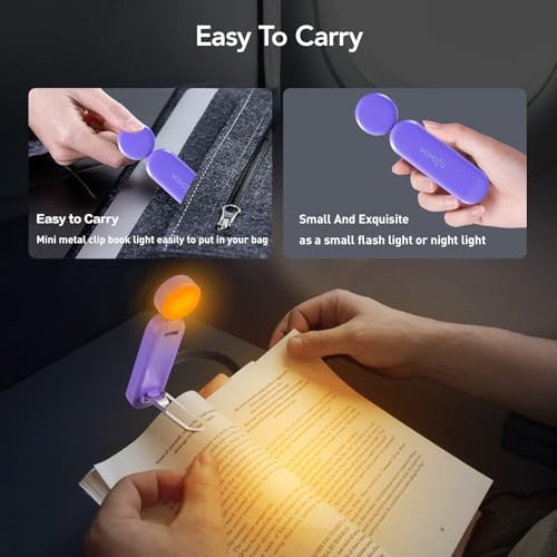 VAVOFO USB Rechargeable Book Light, Bookmark Clip on LED Reading Light