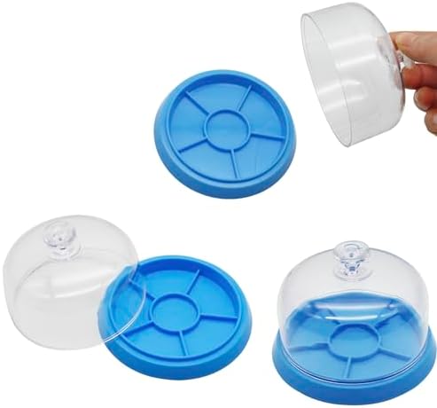 Watch Movement Dust Cover,Moistureproof Storage Box Holder Watch Parts Tray 6 Slots Anti dust Tray Guard Accessory for Crafts,Screw Component Hardware Parts,Jewelry and Fittings