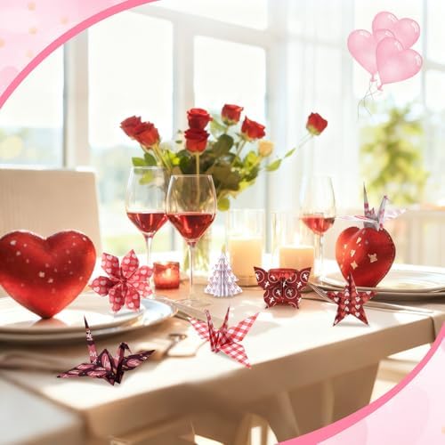 Harloon 500 Sheets Valentine Origami Paper 20 Styles 6x6Inch