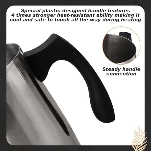 Romooa 2 Pcs Wax Melting Pitcher 32oz 304 Stainless Steel Wax Pouring Pitcher Double Boiler Candle Making Pouring Pot with Heat-Resistant Handle, Dripless Spout for Soy DIY