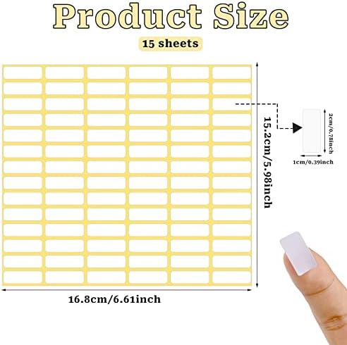 1680 Pcs Matte White Labels Blank Stickers Small Sticky Labels Removable Price Tags Labels Stickers for Jars Boxes Envelopes File Folders School Office Home (10 X 20 mm)