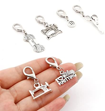 DoreenBeads 12Pcs Knitting Themed Stitch Marker for Crocheting and Knitting
