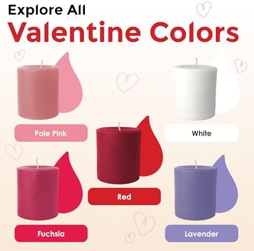 Valentine Candle Dye Chips, Soy & Paraffin Candle Making, 5 Colors