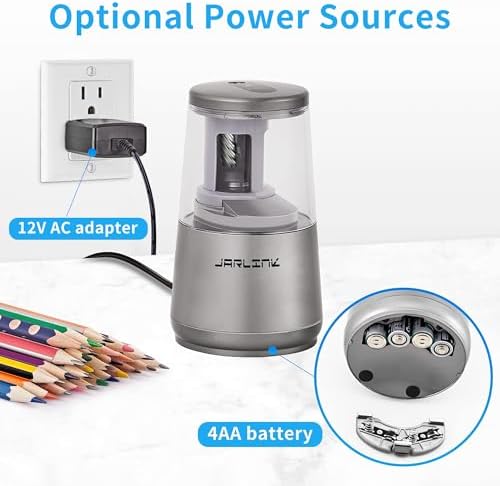 JARLINK Electric Pencil Sharpener, Heavy Duty Helical Blade, Auto Stop